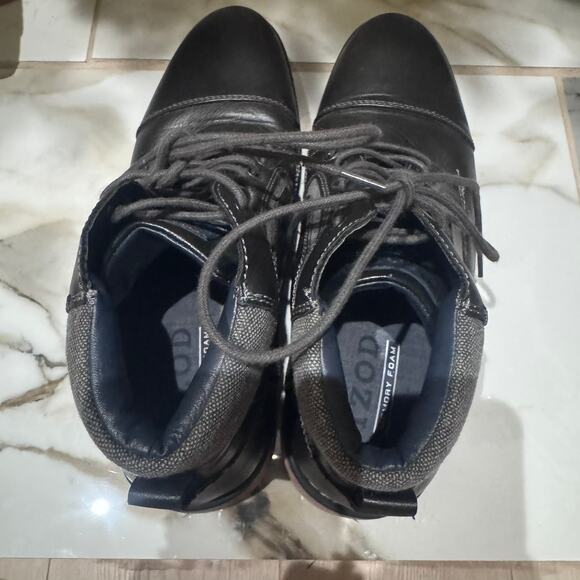 IZOD Men\'s‎ Kirk Chukka Dark Gray Faux Leather Lace Up Boots Size 8.5 Vegan main image 9